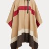 Brown Women’s Ralph Lauren Polo ID Striped Double-Faced Poncho Jackets Brown Women’s Ralph Lauren Polo ID Striped Double-Faced Poncho Jackets