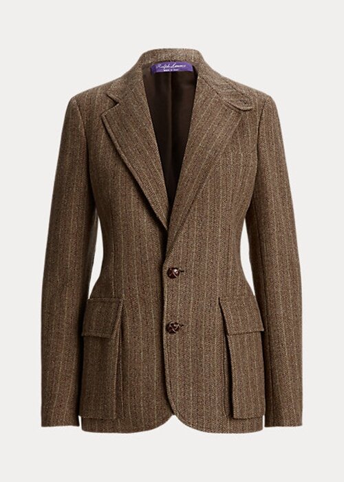 Brown Women’s Ralph Lauren Preston Herringbone Jackets Brown Women’s Ralph Lauren Preston Herringbone Jackets