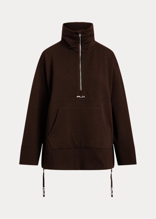 Brown Women’s Ralph Lauren Quarter-Zip Pullover Fleece Jackets Brown Women’s Ralph Lauren Quarter-Zip Pullover Fleece Jackets