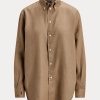 Brown Women’s Ralph Lauren Relaxed Fit Linen Shirts Brown Women’s Ralph Lauren Relaxed Fit Linen Shirts