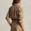 Brown Women’s Ralph Lauren Relaxed Fit Linen Shirts Brown Women’s Ralph Lauren Relaxed Fit Linen Shirts
