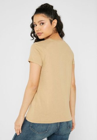 Brown Women’s Ralph Lauren Round Neck Graphic T Shirts
