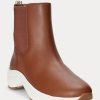 Brown Women’s Ralph Lauren Rylee Burnished Leather Slip-On Sneakers Brown Women’s Ralph Lauren Rylee Burnished Leather Slip-On Sneakers
