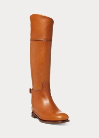 Brown Women’s Ralph Lauren Sallen Calfskin Riding Boots