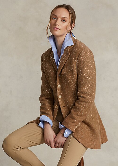 Brown Women’s Ralph Lauren Sequined Herringbone- Jackets Brown Women’s Ralph Lauren Sequined Herringbone- Jackets