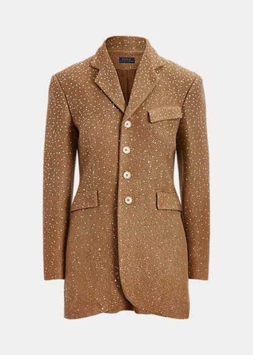 Brown Women’s Ralph Lauren Sequined Herringbone- Jackets Brown Women’s Ralph Lauren Sequined Herringbone- Jackets