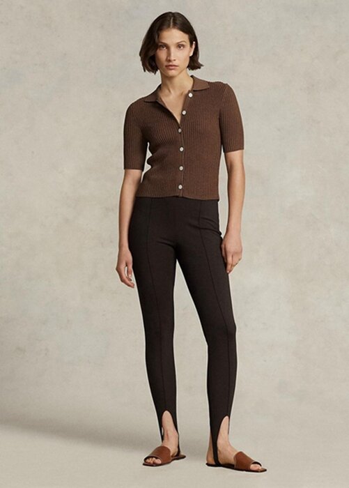 Brown Women’s Ralph Lauren Stirrup Stretch Side-zip Leggings Brown Women’s Ralph Lauren Stirrup Stretch Side-zip Leggings