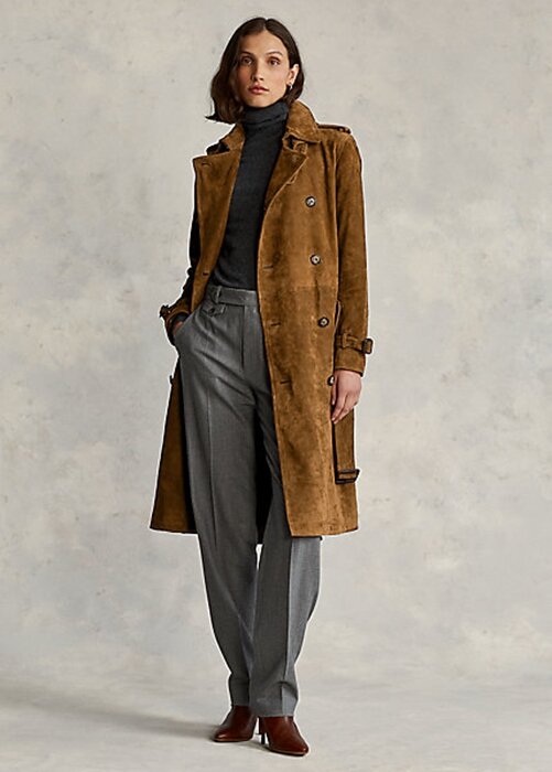 Brown Women’s Ralph Lauren Suede Coats Brown Women’s Ralph Lauren Suede Coats