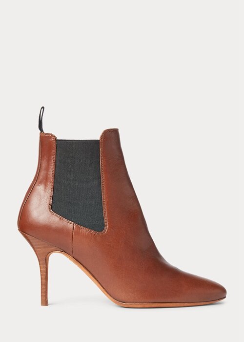 Brown Women’s Ralph Lauren Vachetta Calfskin Kitten-Heel Boots Brown Women’s Ralph Lauren Vachetta Calfskin Kitten-Heel Boots