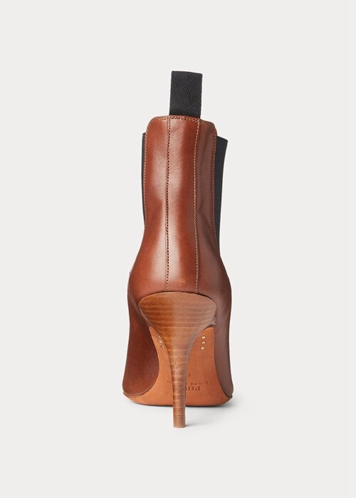 Brown Women’s Ralph Lauren Vachetta Calfskin Kitten-Heel Boots Brown Women’s Ralph Lauren Vachetta Calfskin Kitten-Heel Boots