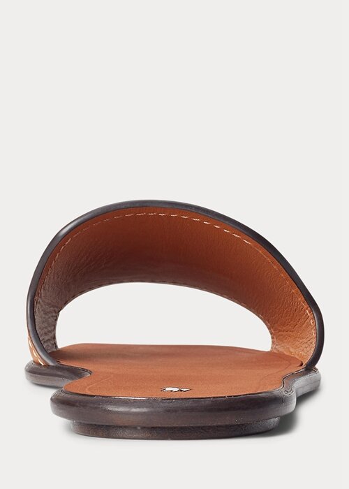 Brown Women’s Ralph Lauren Vachetta Leather Slippers Brown Women’s Ralph Lauren Vachetta Leather Slippers