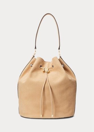 Buff Women’s Ralph Lauren Nubuck Large Andie Handbag