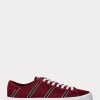 Burgundy Men’s Ralph Lauren Nelson Striped Wool-Cotton Sneakers Burgundy Men’s Ralph Lauren Nelson Striped Wool-Cotton Sneakers