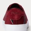 Burgundy Men’s Ralph Lauren Nelson Striped Wool-Cotton Sneakers Burgundy Men’s Ralph Lauren Nelson Striped Wool-Cotton Sneakers