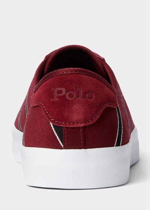 Burgundy Men’s Ralph Lauren Nelson Striped Wool-Cotton Sneakers Burgundy Men’s Ralph Lauren Nelson Striped Wool-Cotton Sneakers