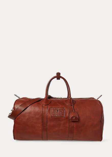 Chocolate Men’s Ralph Lauren Heritage Leather Duffle Bags Chocolate Men’s Ralph Lauren Heritage Leather Duffle Bags