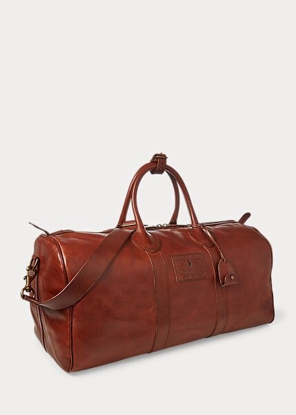 Chocolate Men’s Ralph Lauren Heritage Leather Duffle Bags Chocolate Men’s Ralph Lauren Heritage Leather Duffle Bags