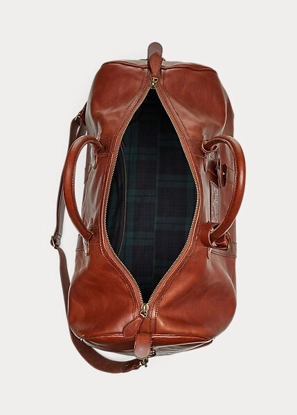 Chocolate Men’s Ralph Lauren Heritage Leather Duffle Bags Chocolate Men’s Ralph Lauren Heritage Leather Duffle Bags