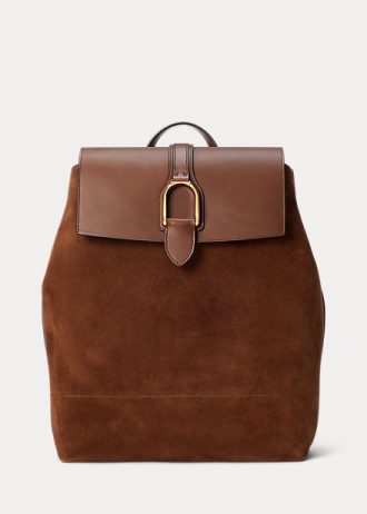 Chocolate Men’s Ralph Lauren Welington Calf-Suede Backpacks