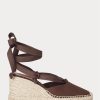 Chocolate Women’s Ralph Lauren Canvas Wedge Espadrille Chocolate Women’s Ralph Lauren Canvas Wedge Espadrille