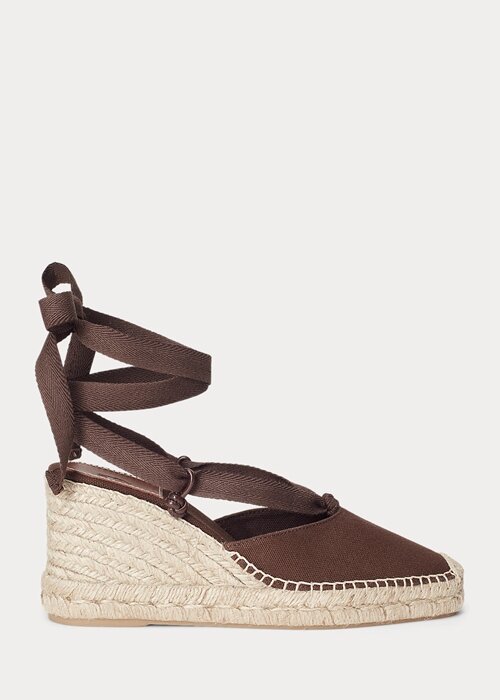 Chocolate Women’s Ralph Lauren Canvas Wedge Espadrille Chocolate Women’s Ralph Lauren Canvas Wedge Espadrille