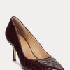 Chocolate Women’s Ralph Lauren Lanette Faux-Snakeskin Heels Chocolate Women’s Ralph Lauren Lanette Faux-Snakeskin Heels