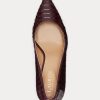 Chocolate Women’s Ralph Lauren Lanette Faux-Snakeskin Heels Chocolate Women’s Ralph Lauren Lanette Faux-Snakeskin Heels