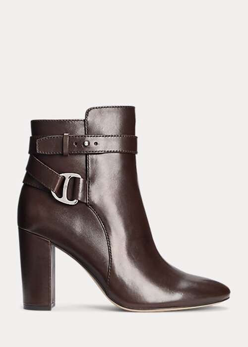 Chocolate Women’s Ralph Lauren Madelyn Burnished Leatherie Boots Chocolate Women’s Ralph Lauren Madelyn Burnished Leatherie Boots