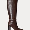 Chocolate Women’s Ralph Lauren Makenna Burnished Leather Riding Boots Chocolate Women’s Ralph Lauren Makenna Burnished Leather Riding Boots