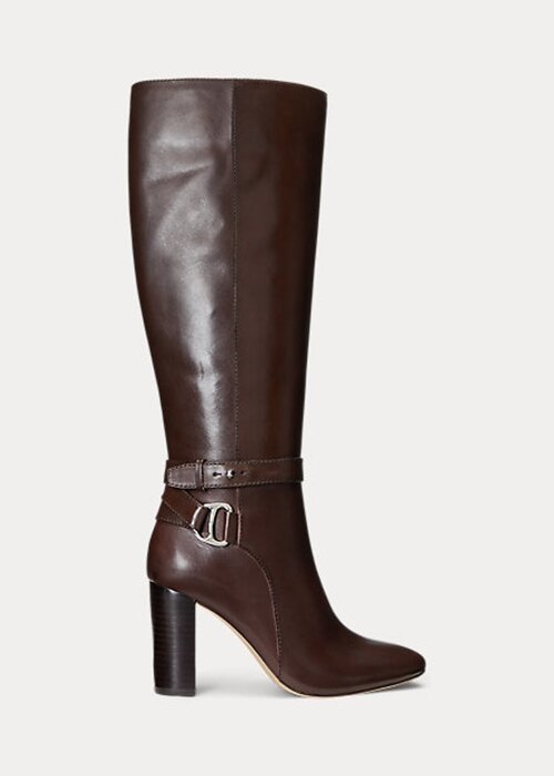 Chocolate Women’s Ralph Lauren Makenna Burnished Leather Riding Boots Chocolate Women’s Ralph Lauren Makenna Burnished Leather Riding Boots