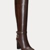 Chocolate Women’s Ralph Lauren Makenna Burnished Leather Riding Boots Chocolate Women’s Ralph Lauren Makenna Burnished Leather Riding Boots