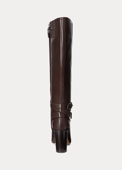 Chocolate Women’s Ralph Lauren Makenna Burnished Leather Riding Boots Chocolate Women’s Ralph Lauren Makenna Burnished Leather Riding Boots