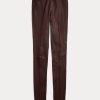 Chocolate Women’s Ralph Lauren Stretch Lambskin Skinny Pants Chocolate Women’s Ralph Lauren Stretch Lambskin Skinny Pants