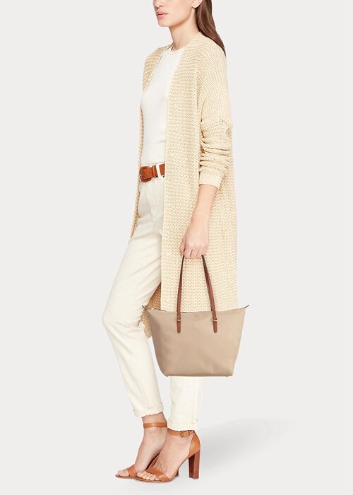 Clay Women’s Ralph Lauren Nylon Small Tote Bags Clay Women’s Ralph Lauren Nylon Small Tote Bags