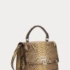 Copper Women’s Ralph Lauren The Python RL Top Handle Handbag Copper Women’s Ralph Lauren The Python RL Top Handle Handbag
