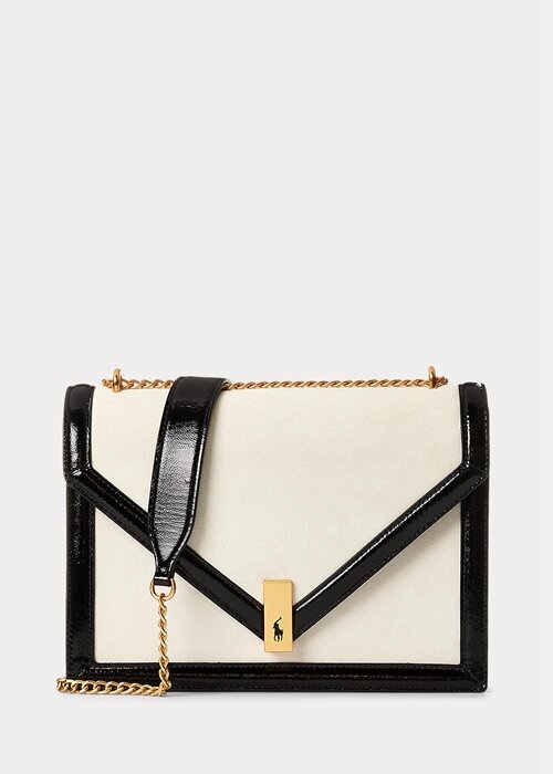Cream/Black Women’s Ralph Lauren Polo ID Suede Envelope Crossbody Bags Cream/Black Women’s Ralph Lauren Polo ID Suede Envelope Crossbody Bags
