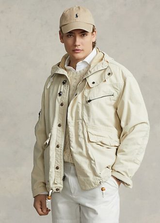 Cream Men’s Ralph Lauren Herringbone Hooded Jackets
