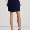 Cream / Navy Women’s Ralph Lauren Button-Front Two-Tone Crepe Pencil Skirts Cream / Navy Women’s Ralph Lauren Button-Front Two-Tone Crepe Pencil Skirts