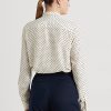 Cream / Navy Women’s Ralph Lauren Polka-Dot Tie-Neck Crepe Shirts Cream / Navy Women’s Ralph Lauren Polka-Dot Tie-Neck Crepe Shirts