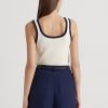 Cream / Navy Women’s Ralph Lauren Two-Tone Cotton-Blend Sleeveless Sweaters Cream / Navy Women’s Ralph Lauren Two-Tone Cotton-Blend Sleeveless Sweaters