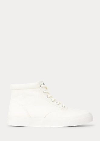 Cream Women’s Ralph Lauren Bryn High-Top Sneakers