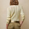 Cream Women’s Ralph Lauren Cable-Knit Silk Crewneck Sweaters Cream Women’s Ralph Lauren Cable-Knit Silk Crewneck Sweaters