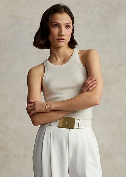Cream Women’s Ralph Lauren Cashmere Tanks Cream Women’s Ralph Lauren Cashmere Tanks
