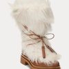 Cream Women’s Ralph Lauren Celia Shearling & Burnished Leather Boots Cream Women’s Ralph Lauren Celia Shearling & Burnished Leather Boots