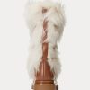 Cream Women’s Ralph Lauren Celia Shearling & Burnished Leather Boots Cream Women’s Ralph Lauren Celia Shearling & Burnished Leather Boots