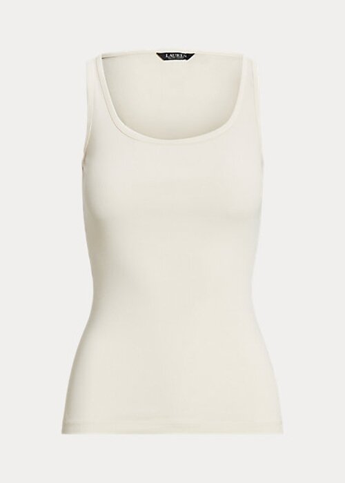 Cream Women’s Ralph Lauren Cotton-Blend Tanks Cream Women’s Ralph Lauren Cotton-Blend Tanks