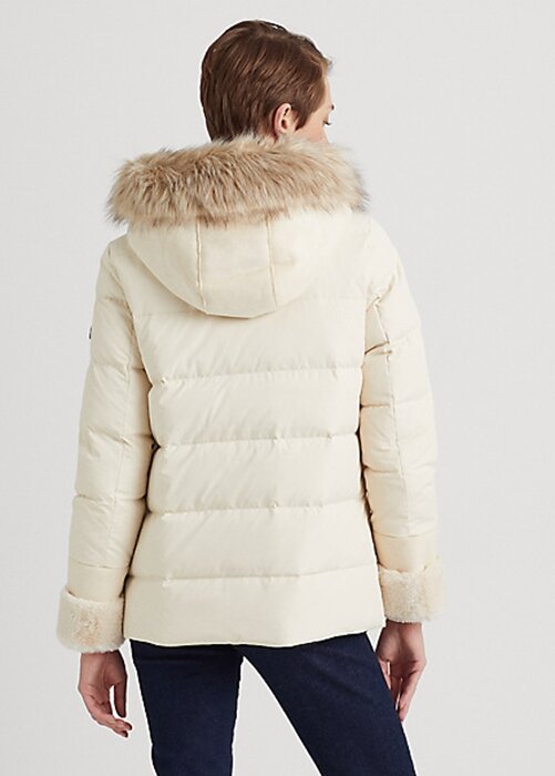 Cream Women’s Ralph Lauren Faux Fur-Trim Down Coats Cream Women’s Ralph Lauren Faux Fur-Trim Down Coats