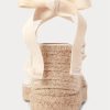 Cream Women’s Ralph Lauren Fringe-Trim Canvas Wedge Flat Shoes Cream Women’s Ralph Lauren Fringe-Trim Canvas Wedge Flat Shoes