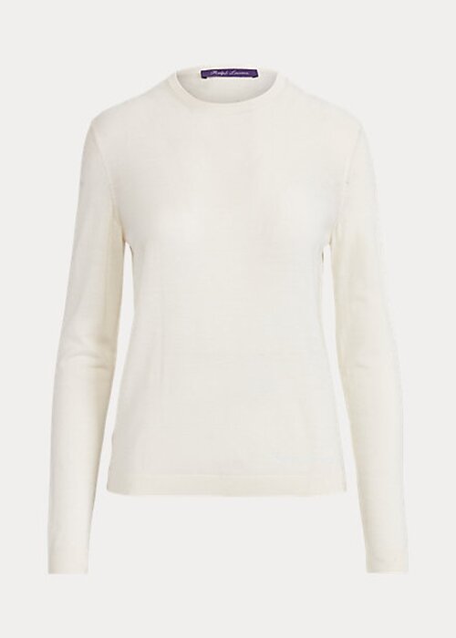 Cream Women’s Ralph Lauren Merino Wool Crewneck Sweaters Cream Women’s Ralph Lauren Merino Wool Crewneck Sweaters