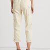 Cream Women’s Ralph Lauren Paint-Splatter Denim Carpenter Jeans Cream Women’s Ralph Lauren Paint-Splatter Denim Carpenter Jeans
